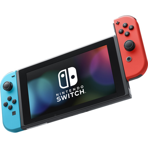 Nintendo Switch with Neon Blue and Red Controllers 1 Nintendo Switch with Neon Blue and Red Controllers