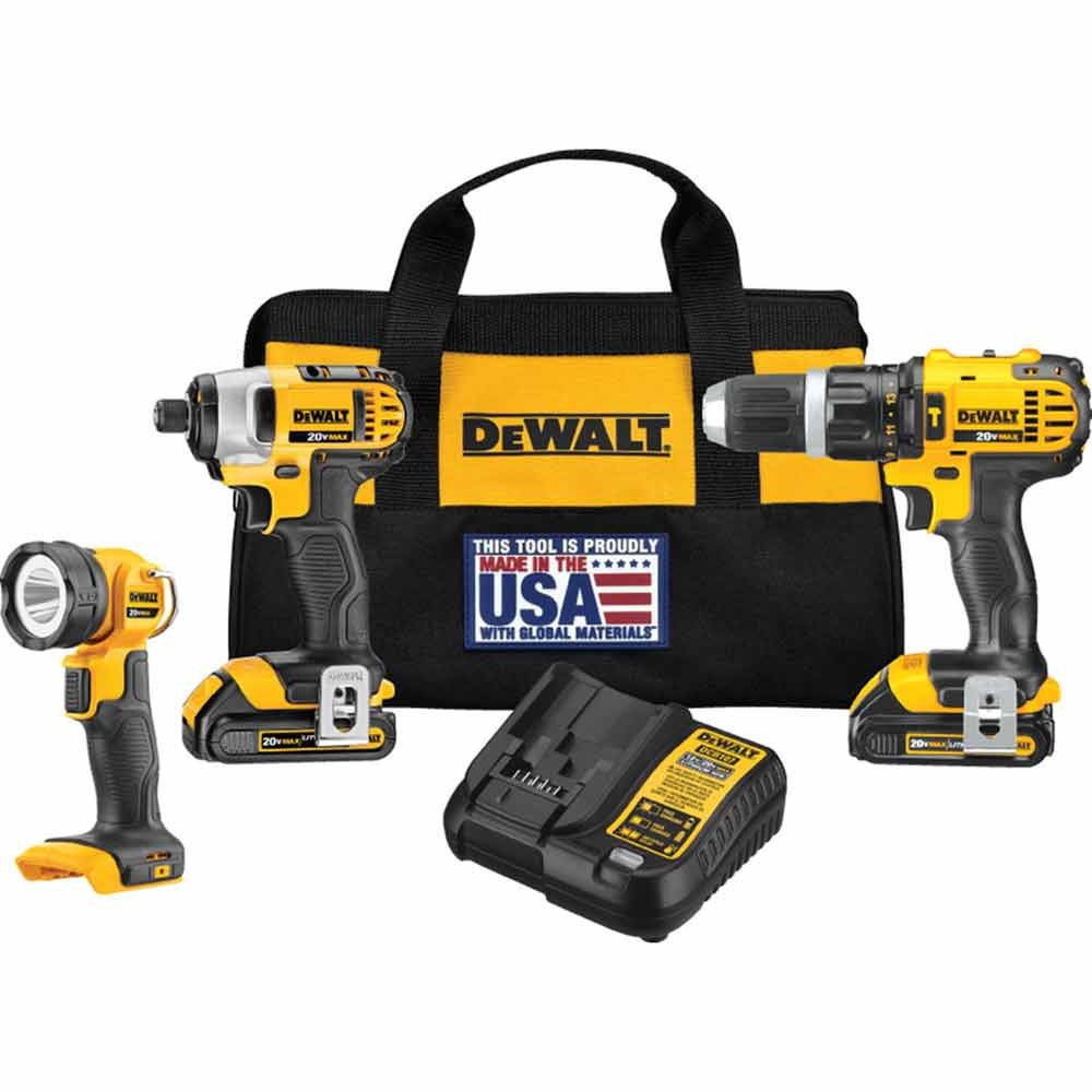 DEWALT DCK384C2 20V MAX Li-Ion 3-Tool Compact Combo Kit 20V Combo Kit 1 DEWALT DCK384C2 20V MAX Li-Ion 3-Tool Compact Combo Kit 20V Combo Kit