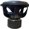 Power Handling: 2500 Watts RMS
Xmax = 35mm one-way by 70% BL
Heavily vented magnetic gap
Spring Loaded Terminals
Optimized high-velocity pole vent
Innovative high-velocity cast-aluminum vented frame spacer ring
Black aluminum 3 inch 8-layer voice coil
Mega-Roll v.2 surround
Custom tooled basket
Large aluminum Faraday (shorting) Ring
Stitched-On XL Tinsel Leads to prevent fatigue and failure
Custom-tooled ultra-linear spider packs